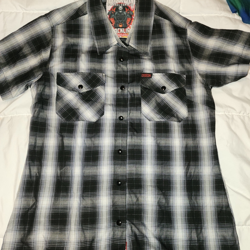DIXXON Black and White Plaid Button Down Shirt